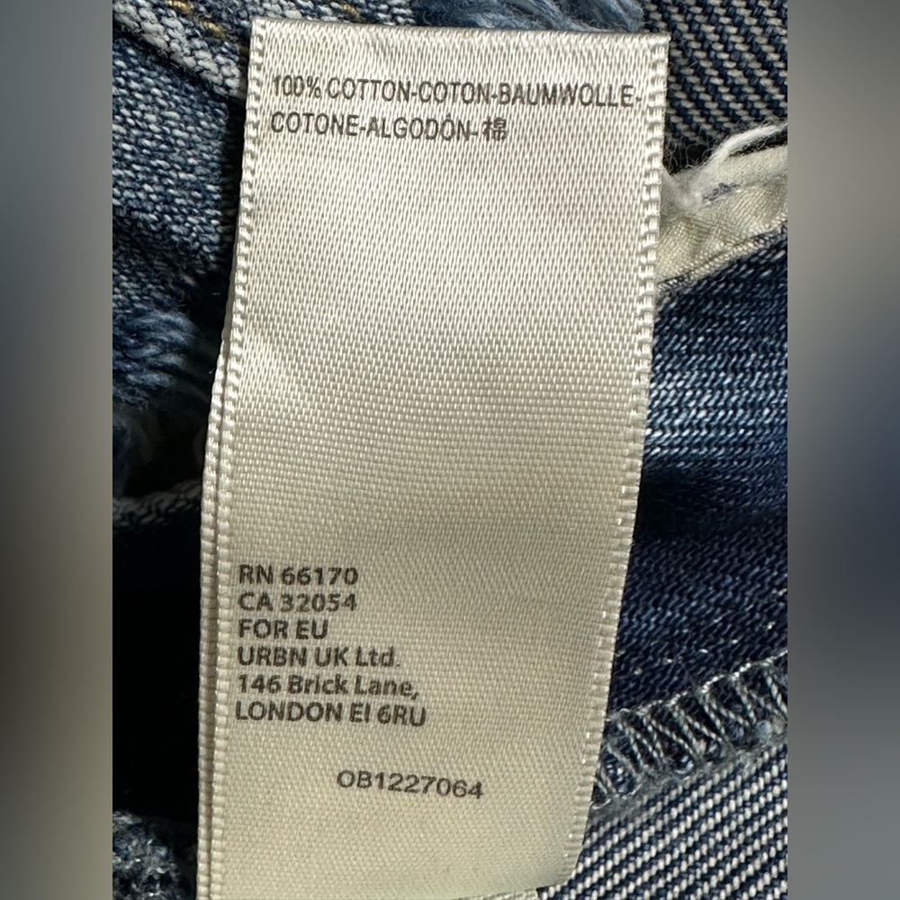 Free People Baxter Denim Overall Dress Grunge Blue Size Medium - Picture 11 of 15